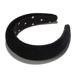 Lele Sadoughi Jet Velvet Padded Headband